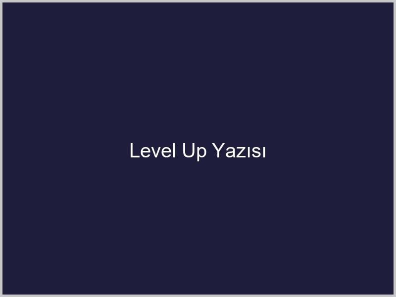 Level Up Yazısı